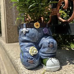 Flower pot Denim jeans Cool / Funny
