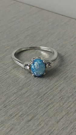 Fire opal ring size 8
