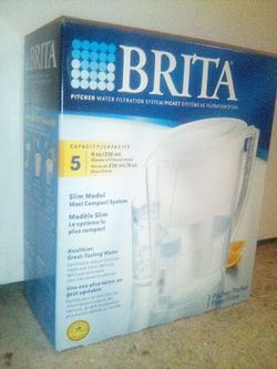 Brita pitcher slim model and 1 water filter