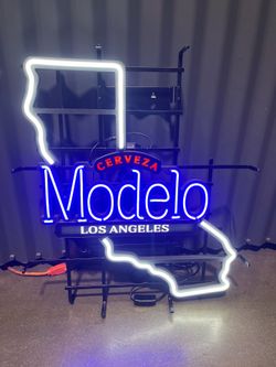 MODELO ESPECIAL beer led neon light up sign los angeles california man cave sign pool table