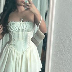 Windsor Cream Corset Mini Dress