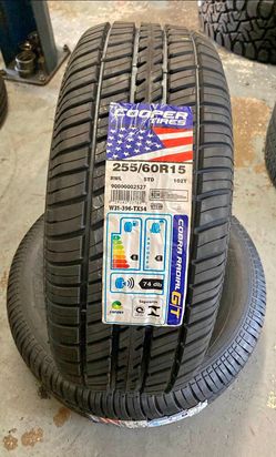 255/60R15 Cooper Cobra Radial G/T Tire with installation