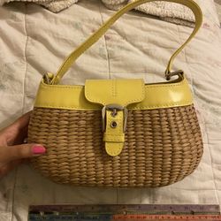 Natural Straw Small Purse 