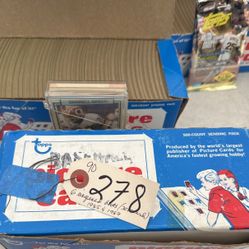 old baseball cards and hockey and football 🏈  big box full of cards