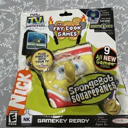 Spongebob Squarepants THE FRY COOK GAMES Plug N Play 2005 Jakks