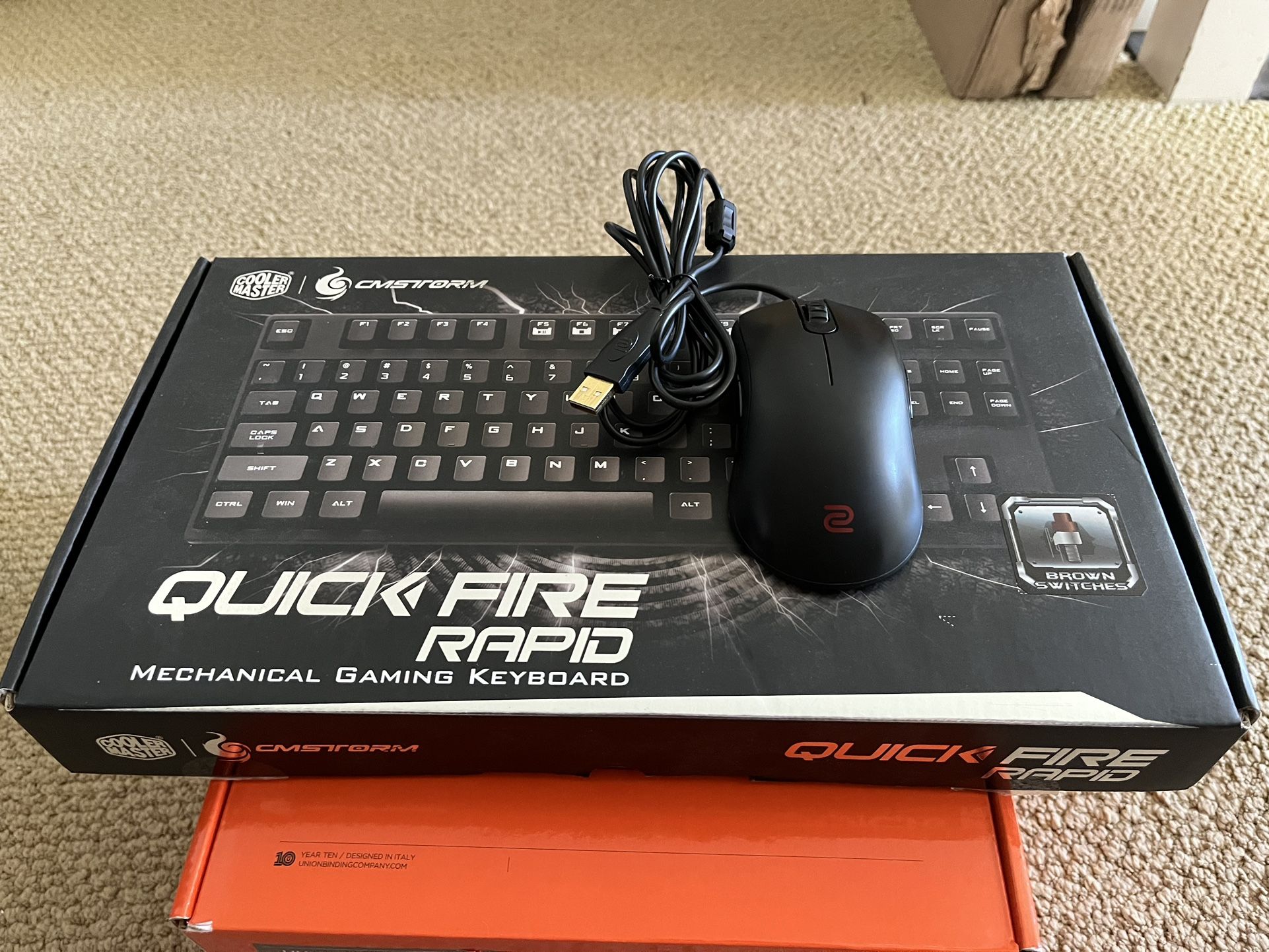 Cooler Master Quick Fire Rapid TKL Keyboard (MX Brown Switches) & BenQ Zowie FK2