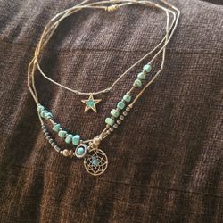 Vintage Liquid Silver & Turquoise Necklaces 