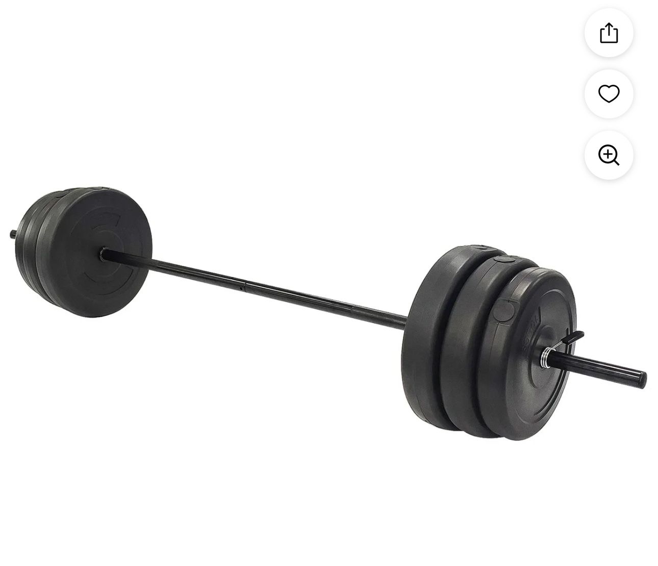 BalanceFrom Vinyl Standard Weight Set in Black, 100 lbs.