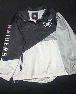 Raiders Black and white windbreaker jacket