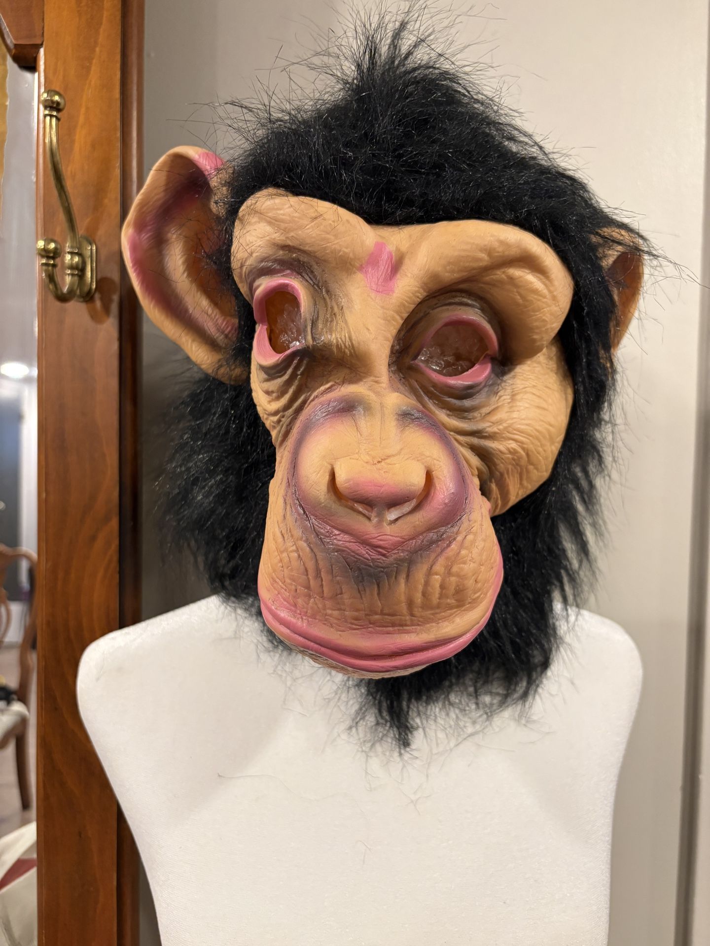 Adult Chimpanzee Costume Mask Halloween Party One Size Fits All