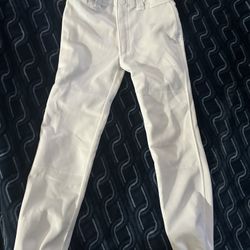 White Mizuno Baseball O Pants Kids Each$25