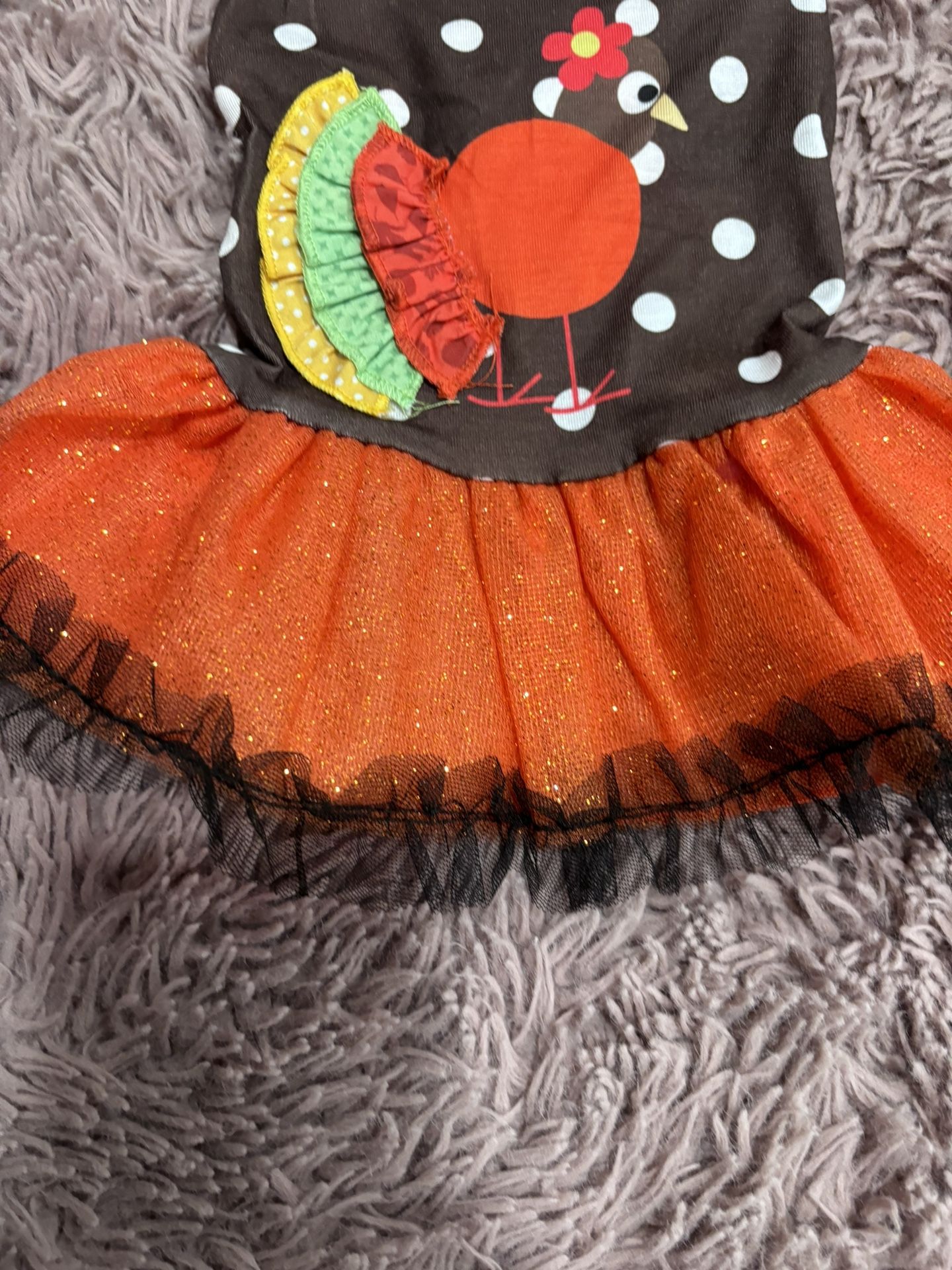Kennel Club Turkey Thanksgiving Dog Apparel Dress XS