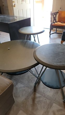 Modern coffee table and 2 end tables