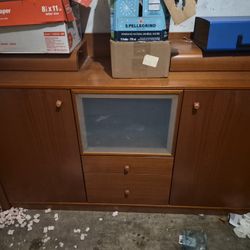 Mid Century Wood Credenza