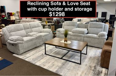 Brand new reclining Sofa and love seat 2pc