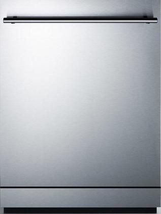 Summit DW2435SS 24 Built in Dishwasher W/ 5 Cycles & LED Display - Stainless Steel, 115v, Silver
