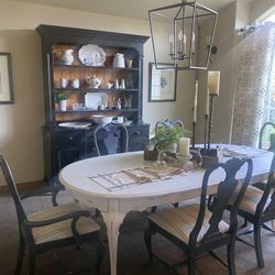 Dining room set and hutch