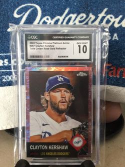 Los Angeles Dodgers Clayton Kershaw 2022 Topps Chrome Platinum Anniversary #367 Toile Cream Rose Gold