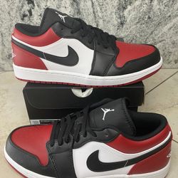 Jordan 1 Low Bred Toe Size 10.5