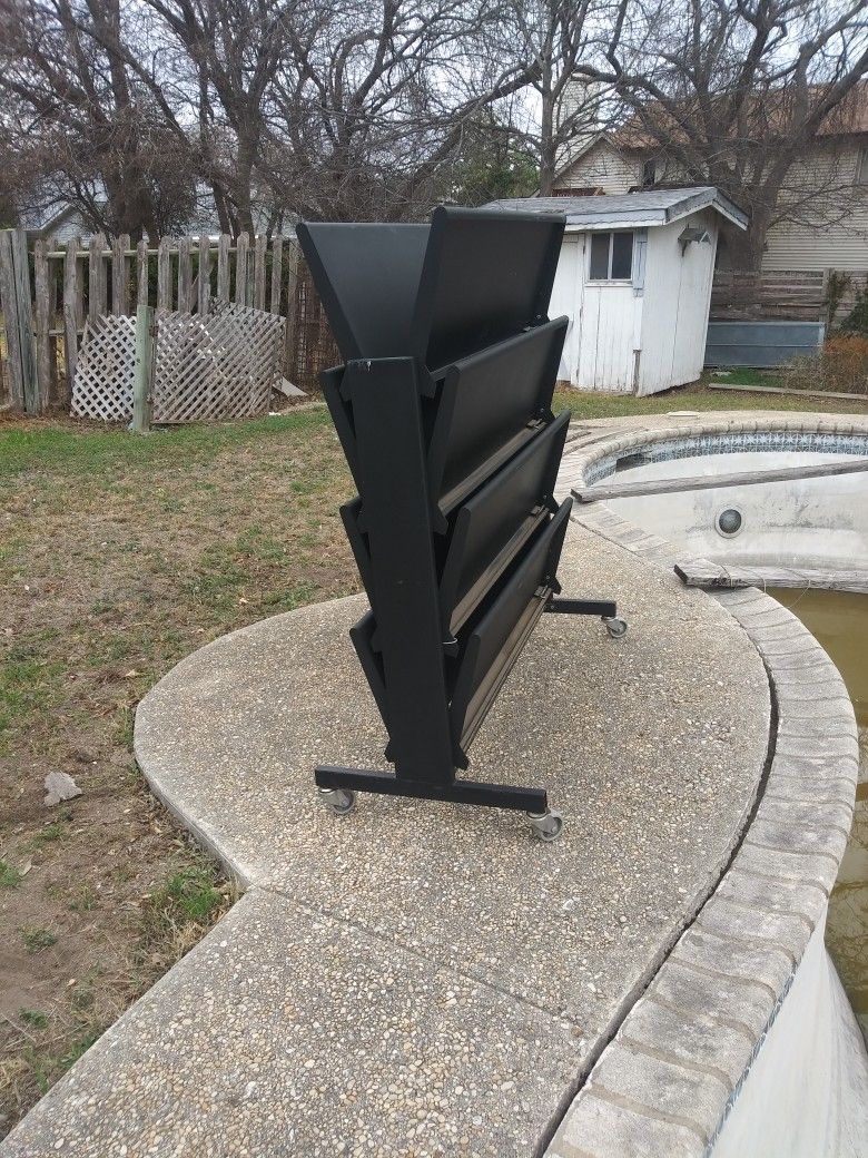 All Metal Rolling Folding 8 Shelf Rack.