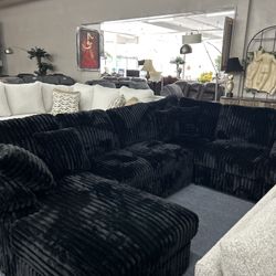 Corduroy Sectional Couches. Same Day Delivery 