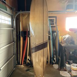 9ft Hollow-Core Wooden Surfboard Shaped by Crixo