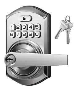 TEEHO TE004 Keyless Entry Keypad Door Lock with Handle - Smart Digital Electronic Lock for Interior Door with Anti-Peeping, Auto Lock & Passage Mode -
