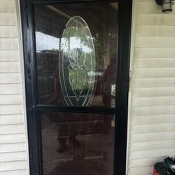 Storm Door With Slide Down Window