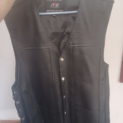 Sleeveless Leather Jacket 