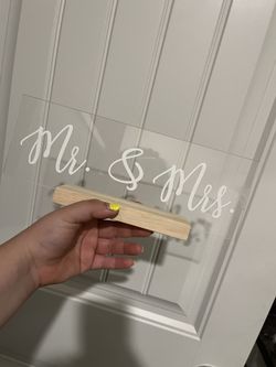 Mr & Mrs Acrylic Sign