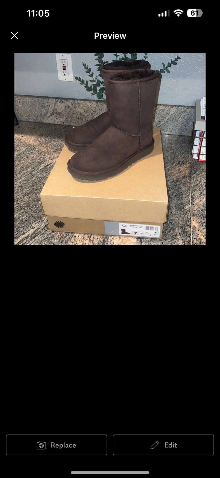 UGG Chocolate Brown Size 7