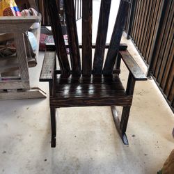 wooden rocking chair 