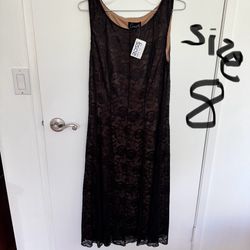 New Size 8 Black Dress With Tags