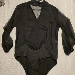 Black Sheer Bodysuit
