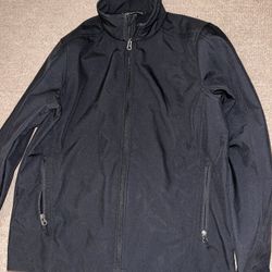 Black Crewneck Windbreaker And Polo V Neck