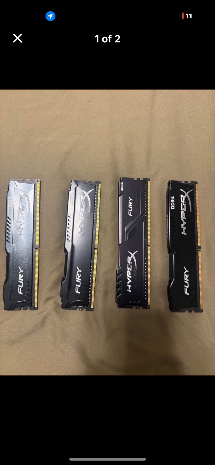 32gb HyperX Fury DDR4 2666MHz Ram