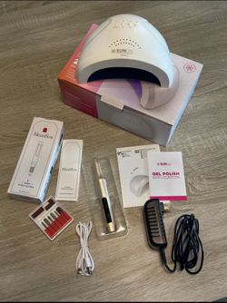 Original SUNUV UV LED Nail Lamp + MelodySusie Cordless Nail Drill Set
