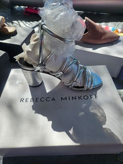 Silver Rebecca Minkoff Strappy Heels – Size 6 – NEW