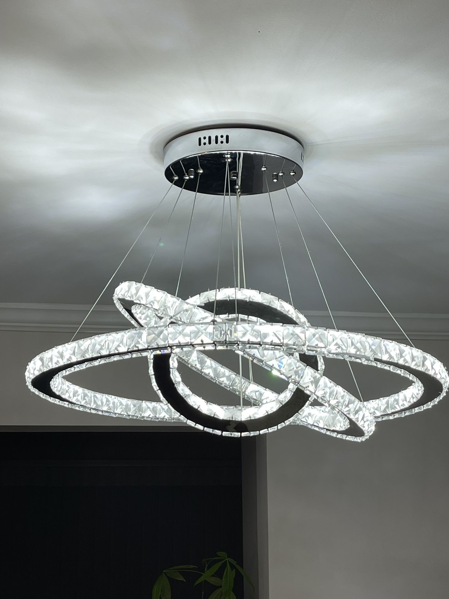Geometric LED Semi-Flush Mount Light