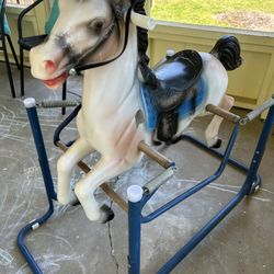 Vintage Rocking Horse With Sound 