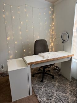 Nail Desk & Storage Cabinet