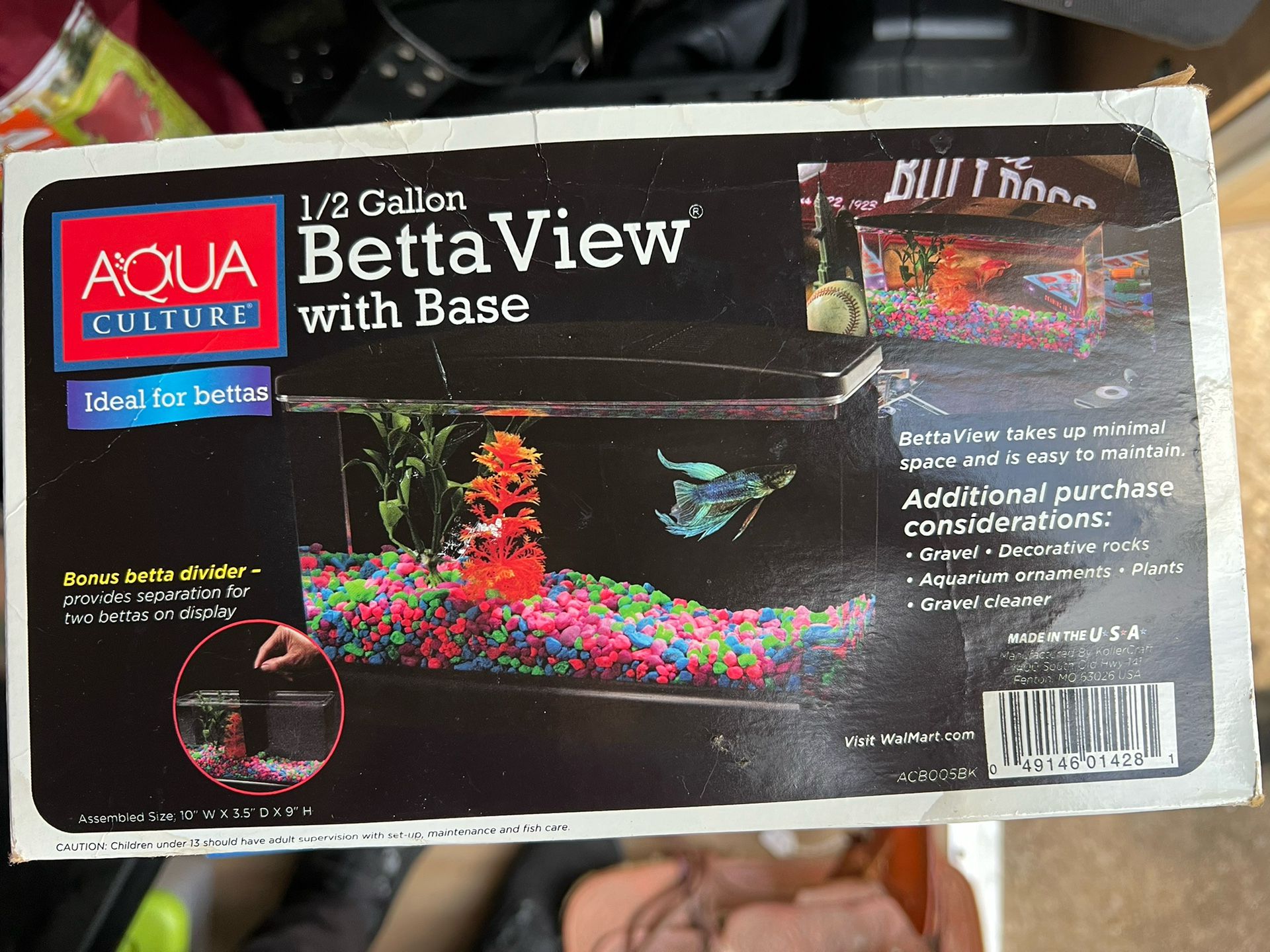 1/2 Gallon Beta View Fish Tank