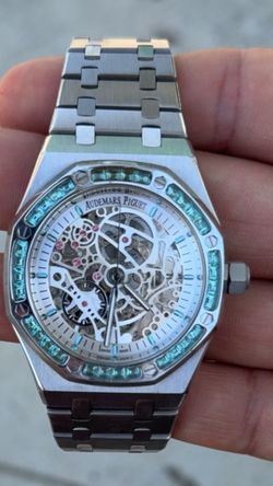 AP LIGHT BLUE  DIAMOND WATCH