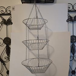 Versatile 3 Tier Hanging Storage Basket with Hook