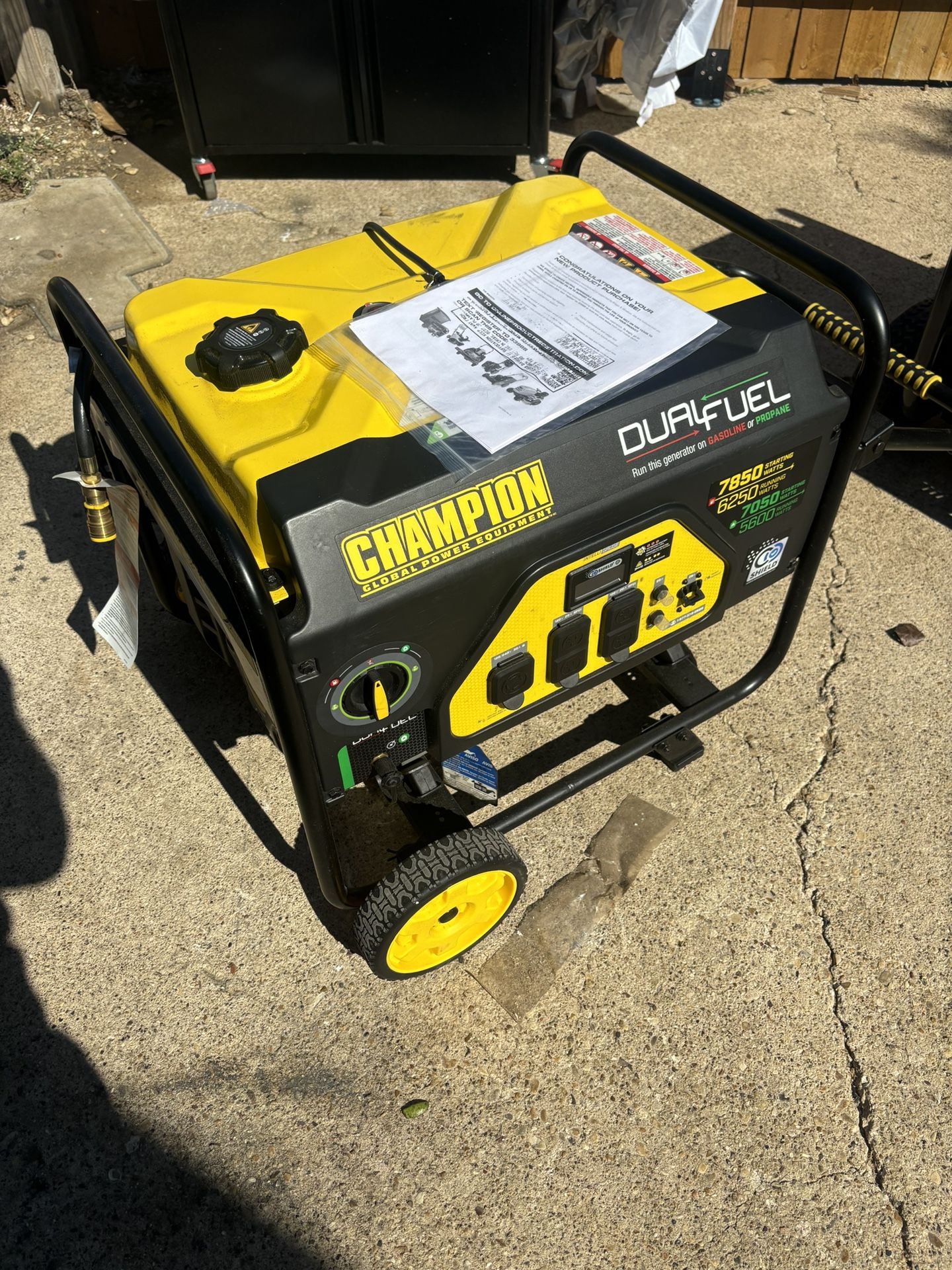 Champion Gas And Propane Dual Fuel Is New 7850watt Pickup Only