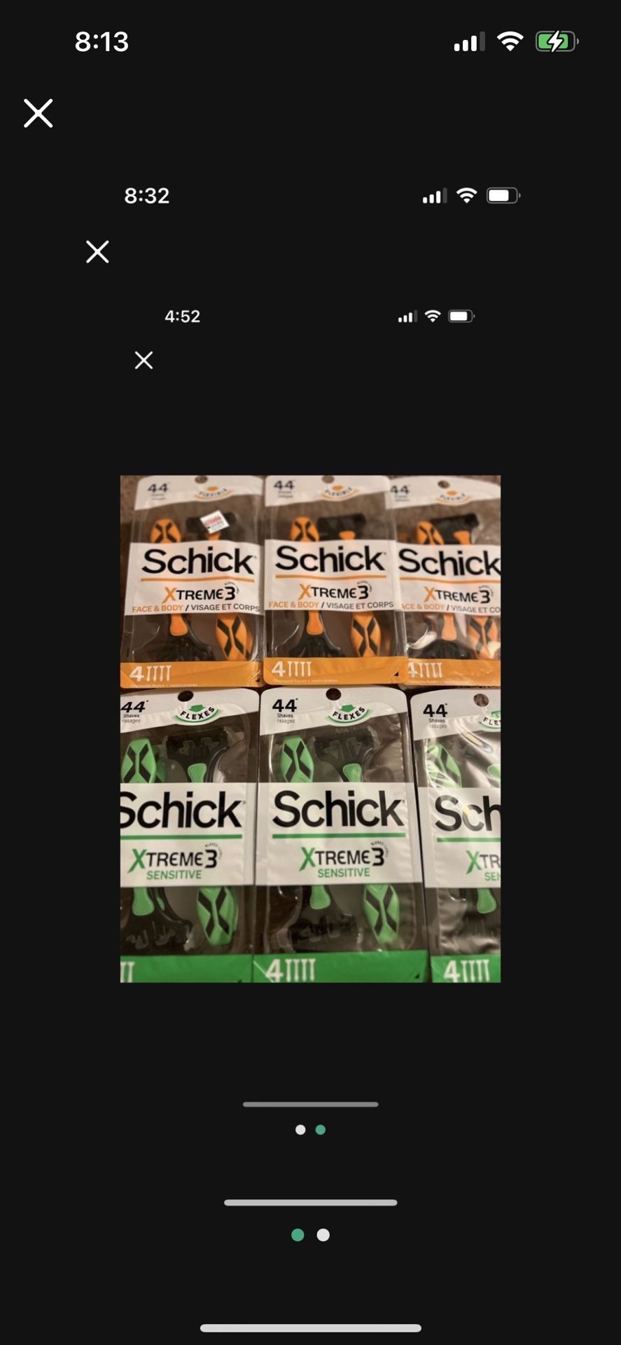 Men’s Shick Razors $3 Each Or 4/$10