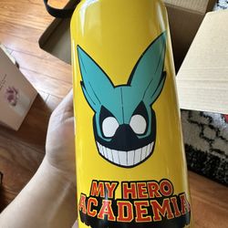 JUST FUNKY My Hero Academia Stainless Steel Water Bottle, 34 oz, Deku (Officially Licensed