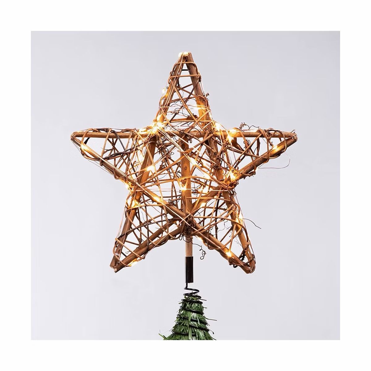 Grapevine Star Tree Topper, Lights Up, New