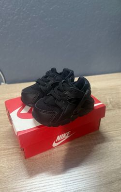 Nike Huarache Run (TD) Shoes – Black/Black – Size 3C (Toddler)