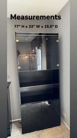 Glass Display Case with Light